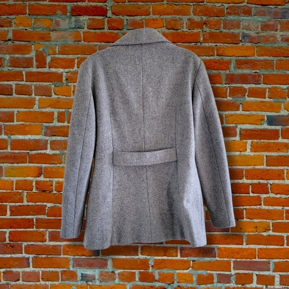 Mario De Pinto | MDP | Chic Gray VTG Double-Breasted Wool Blend Peacoat - Picture 2 of 12